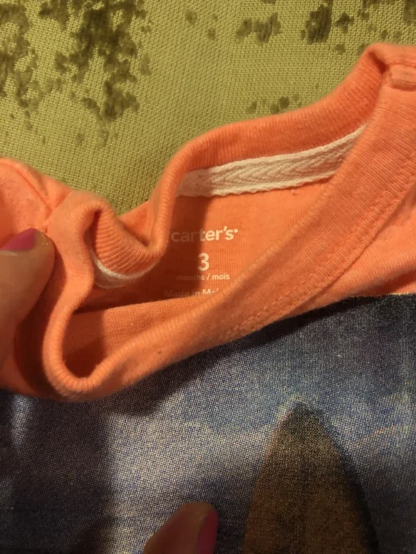 Image for Tee sérigraphié surf orange fluo magnifique