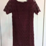 Featured thumbnail for Robe femme en crochet bordeaux Monoprix t.36 TBE