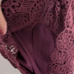 Thumbnail for Robe femme en crochet bordeaux Monoprix t.36 TBE