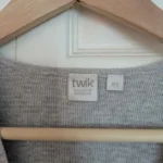 Thumbnail for Cardigan mi-long gris Simons t.S