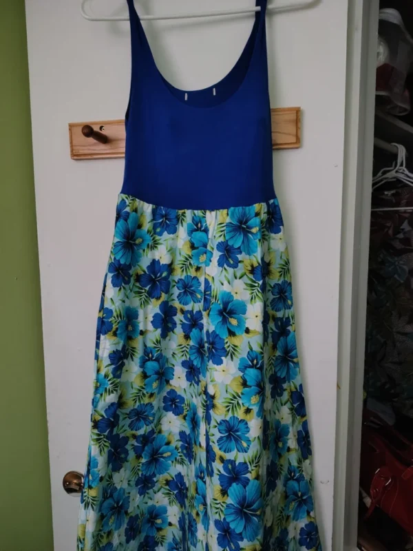 Featured image for blue floral maxi dress
