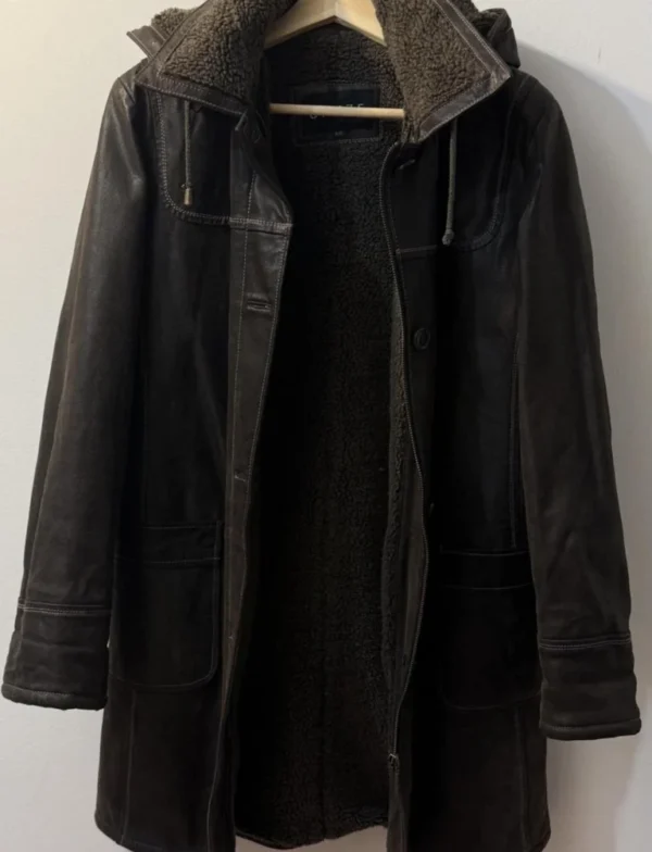 Featured image for Manteau vintage long 100% cuir