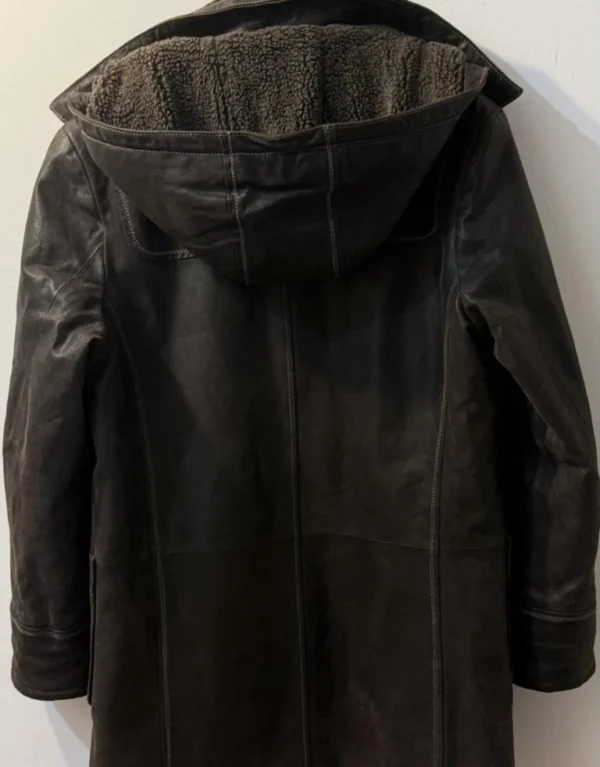 Image for Manteau vintage long 100% cuir