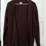 Featured thumbnail for Long burgundy/brown cardigan