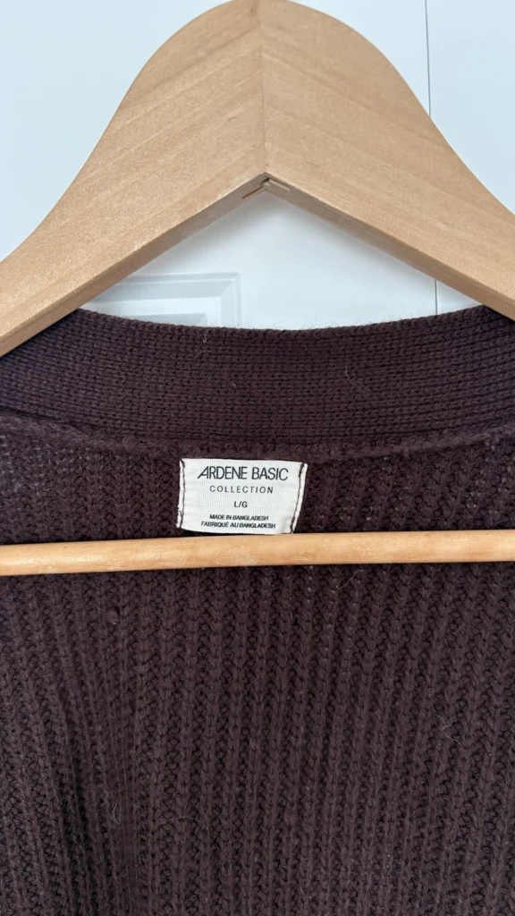 Image for Long burgundy/brown cardigan