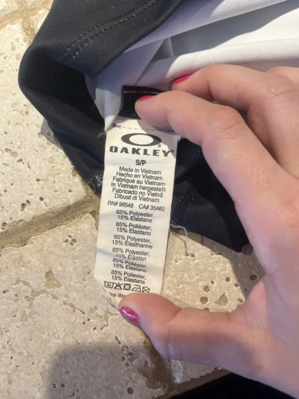 Image for Oakley black geometric sports camisole