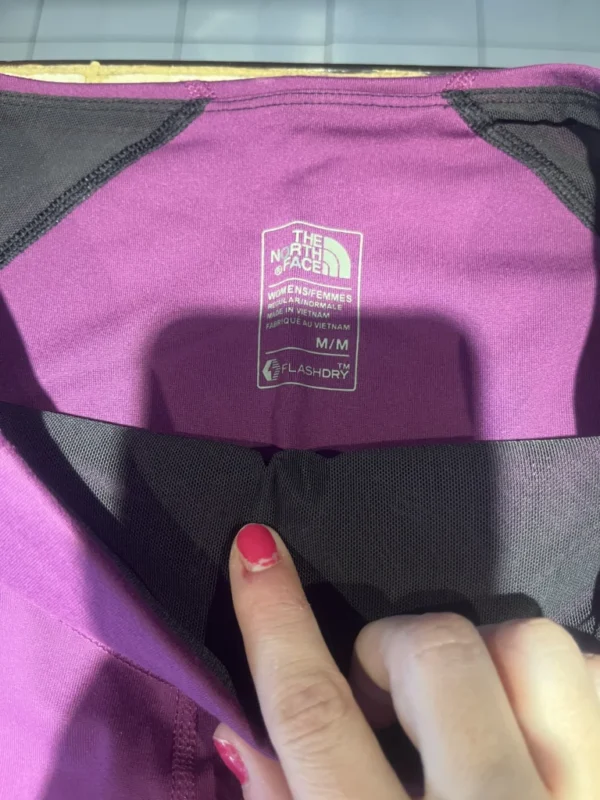 Image for Leggings pantalons de sport North Face mauve et noir