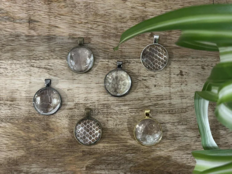 Image for 🐍 Pendentifs uniques en véritable mue de serpent