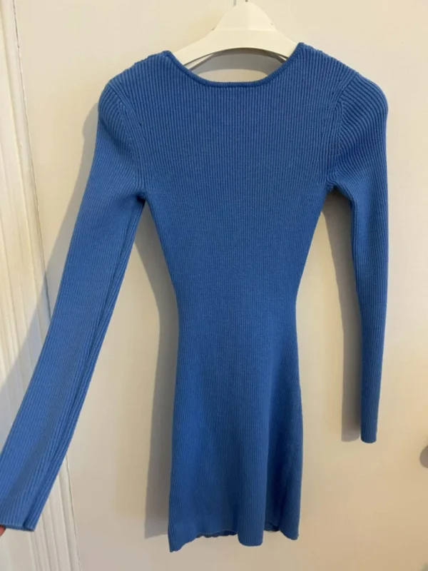Image for Robe ajourée à manches longues en tricot