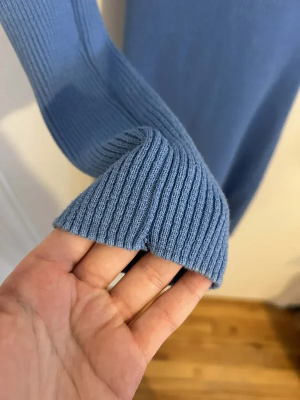Image for Robe ajourée à manches longues en tricot