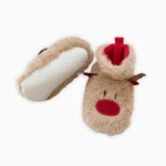 Featured thumbnail for Chaussons bébé renne – semelle antidérapante – env. 12 mois – Neuf jamais portés