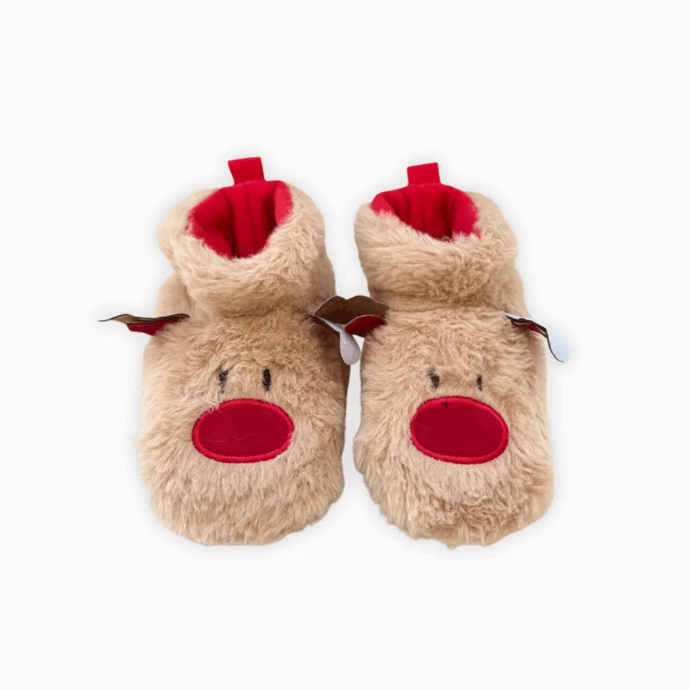 Image for Chaussons bébé renne – semelle antidérapante – env. 12 mois – Neuf jamais portés