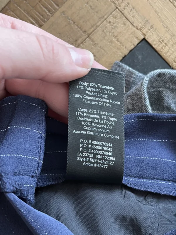 Image for Babaton Aritzia Cohen trousers size 2 navy blue