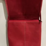 Thumbnail for Sac à bandoulière en cuir véritable rouge