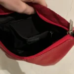 Thumbnail for Sac à bandoulière en cuir véritable rouge