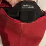Thumbnail for Sac à bandoulière en cuir véritable rouge