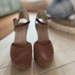 Featured thumbnail for espadrilles compensées en suède rose