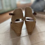 Thumbnail for espadrilles compensées en suède rose