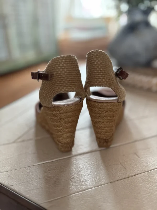Image for espadrilles compensées en suède rose