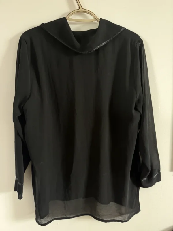 Image for Blouse noir avec partie mesh transparent
