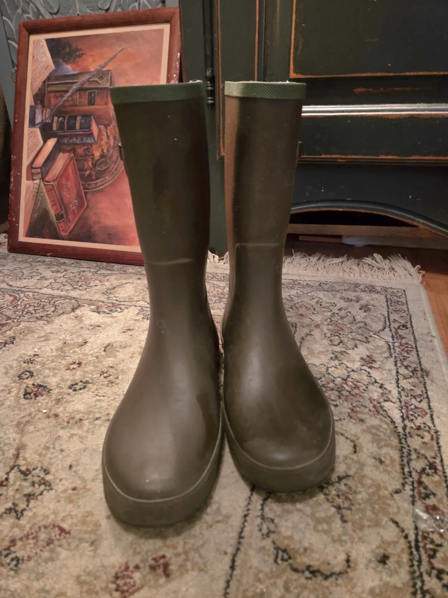 Featured image for AIGLE-Brown rain boots with green edging