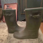 Thumbnail for AIGLE-Brown rain boots with green edging