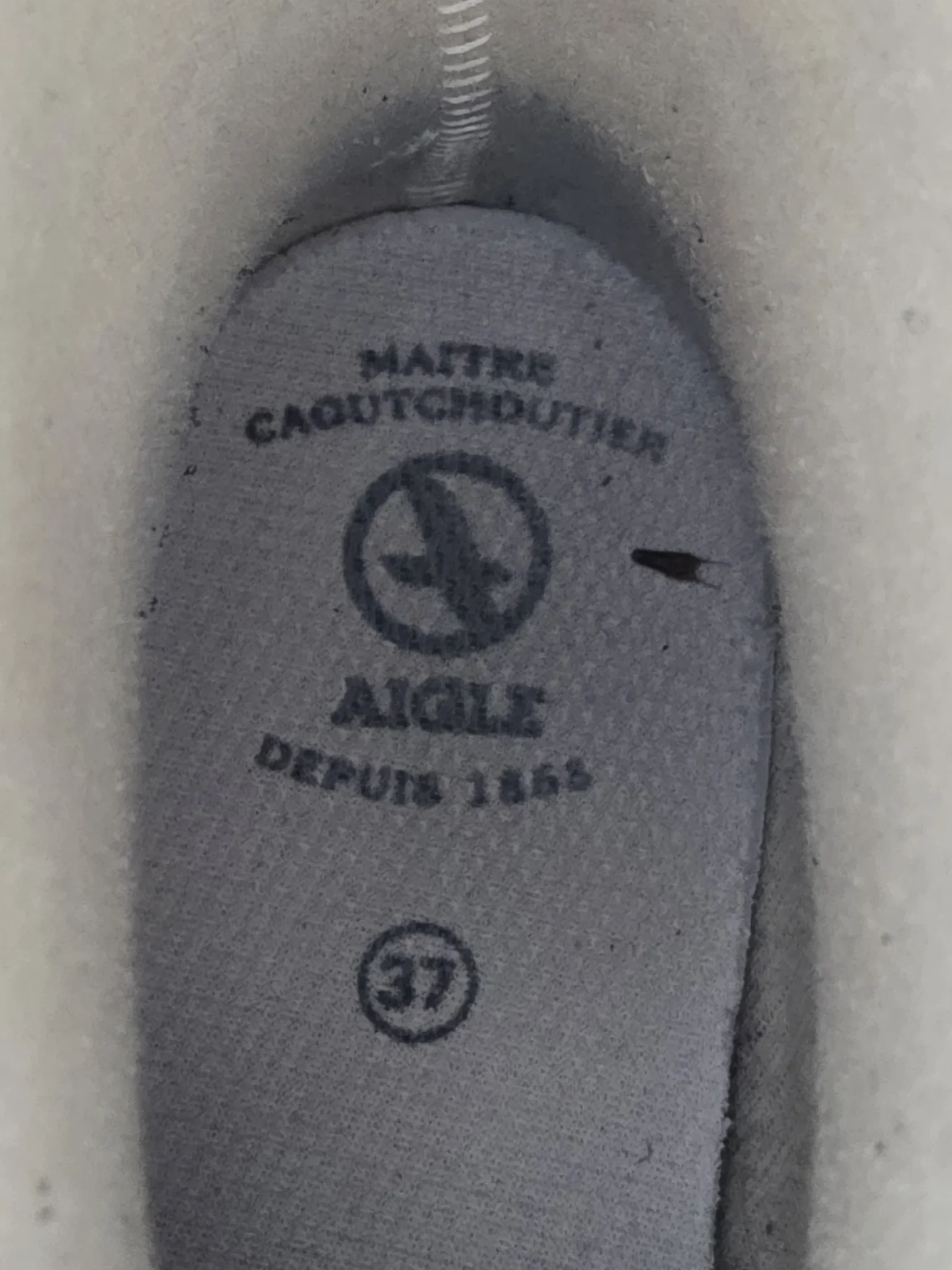 Image for AIGLE-Brown rain boots with green edging