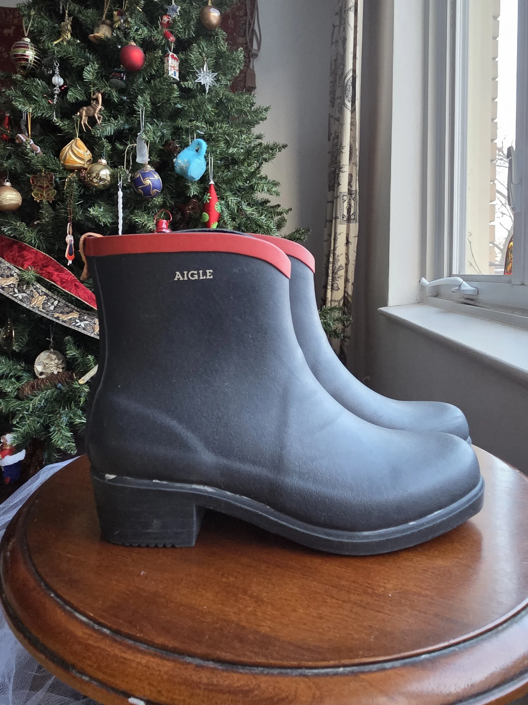 AIGLE-Bottines en caoutchouc bleu marine Aigle seconde main