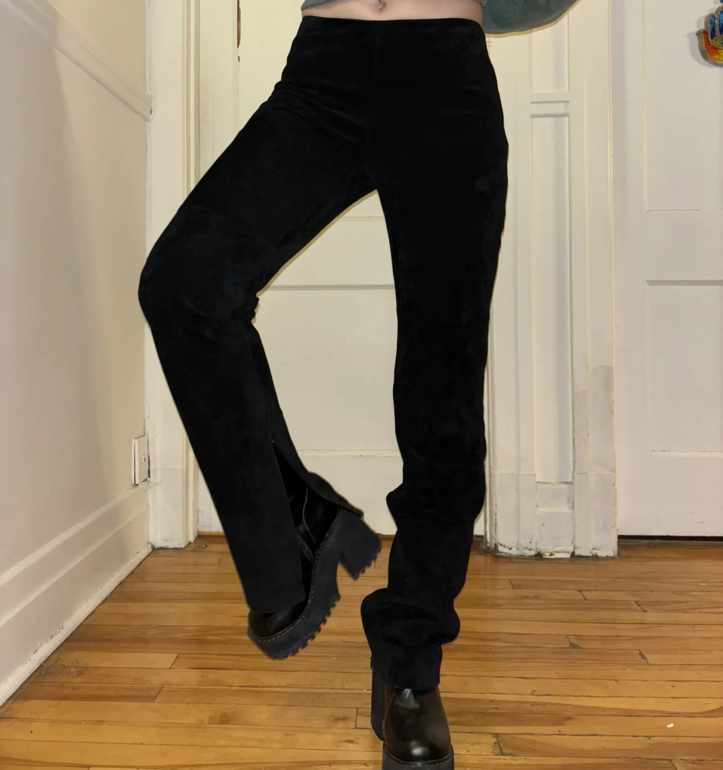 Image for Danier trousers in suede leather