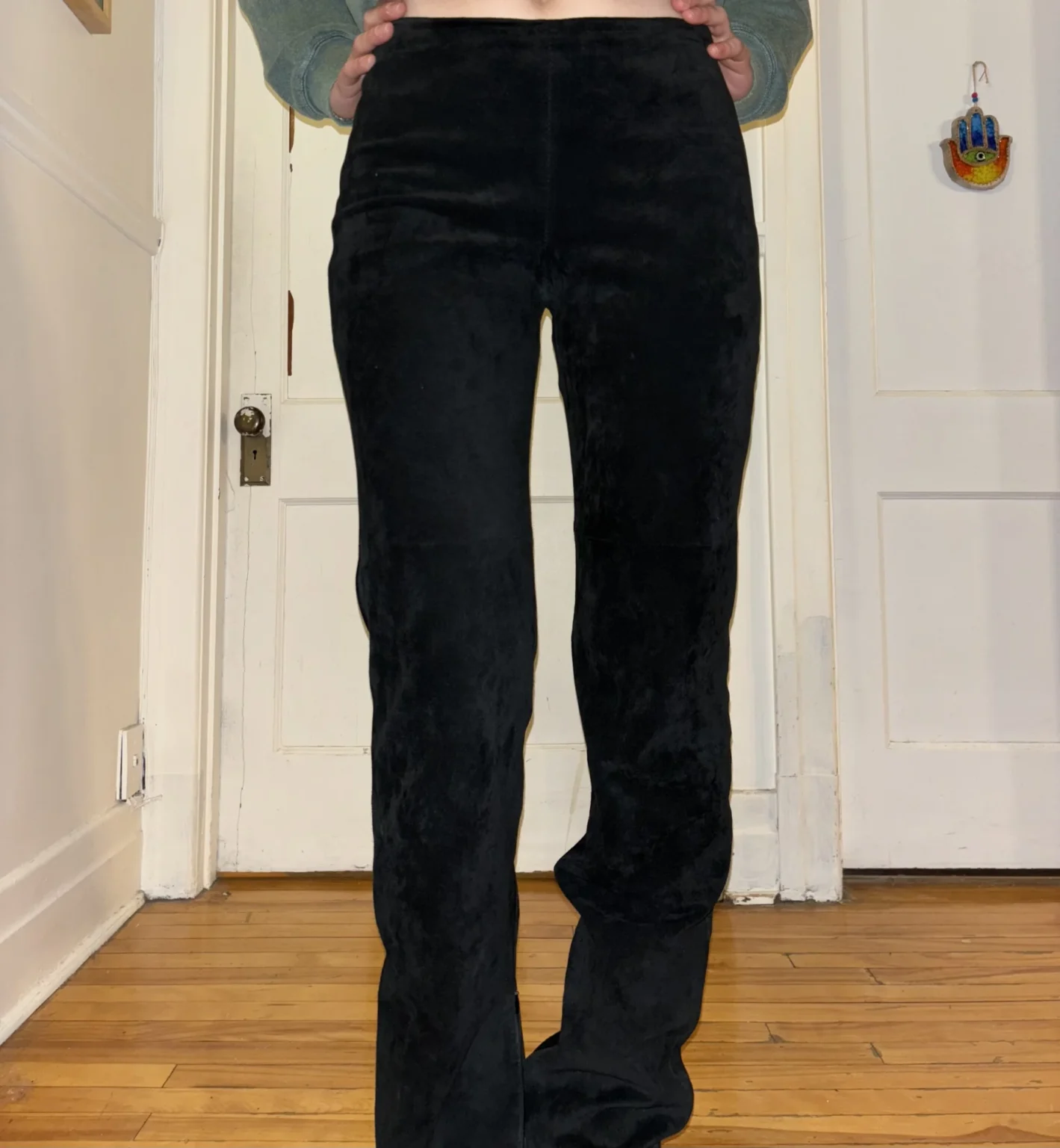 Image for Danier trousers in suede leather