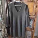 Featured thumbnail for Massimo Dutti-Elegant dress Khaki 91% wool