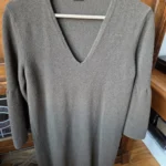Thumbnail for Massimo Dutti-Elegant dress Khaki 91% wool