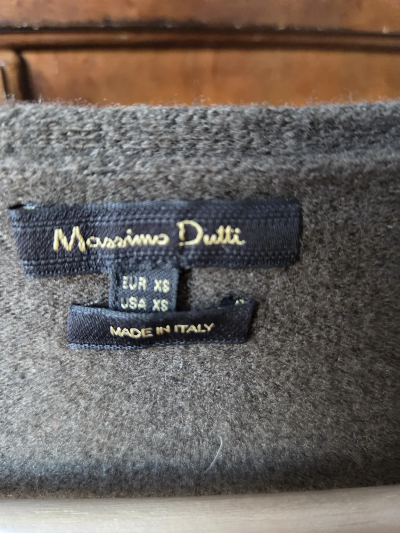 Image for Massimo Dutti-Elegant dress Khaki 91% wool