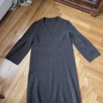 Thumbnail for Massimo Dutti-Elegant dress Khaki 91% wool