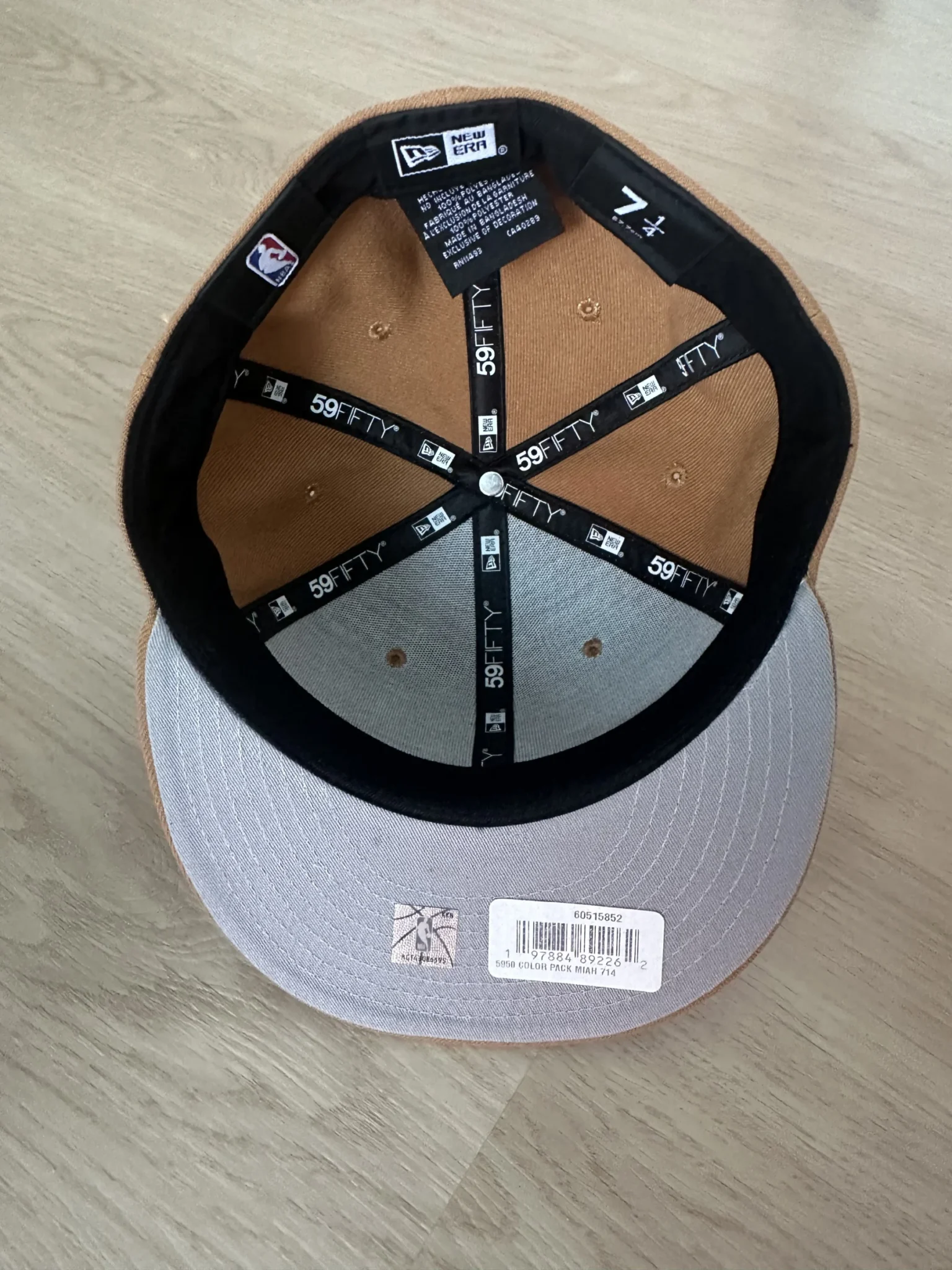 Image for 59Fifty Miami Heat Hat Size 7 1/4
