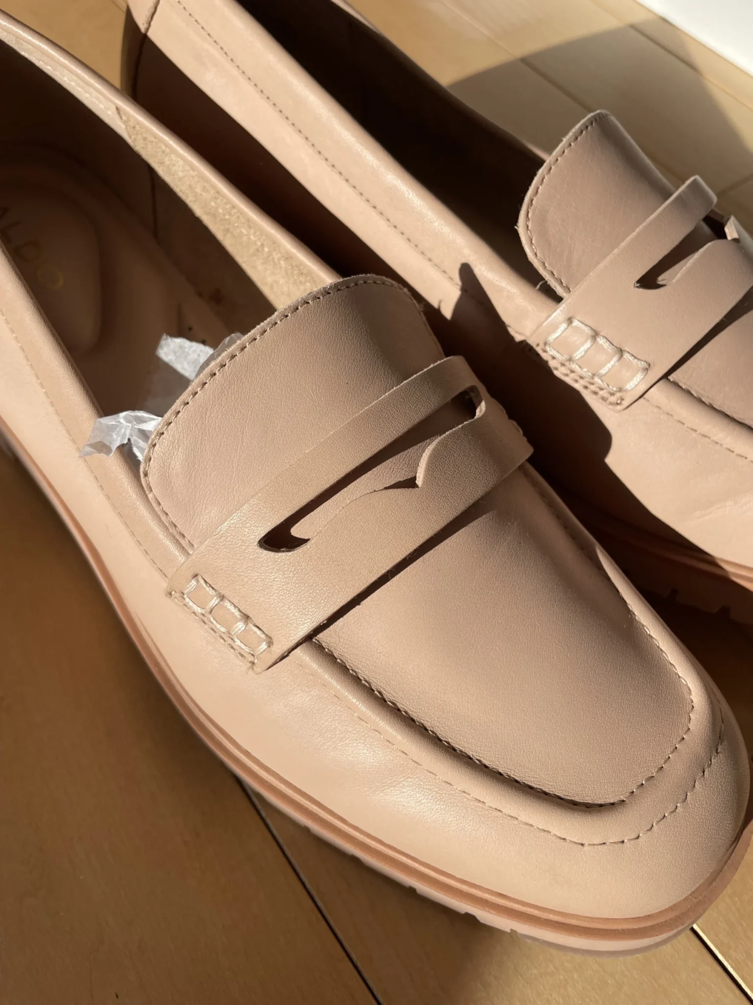 Image for Aldo Flex penny loafers "Ibreda" cuir véritable  grandeur 8.5