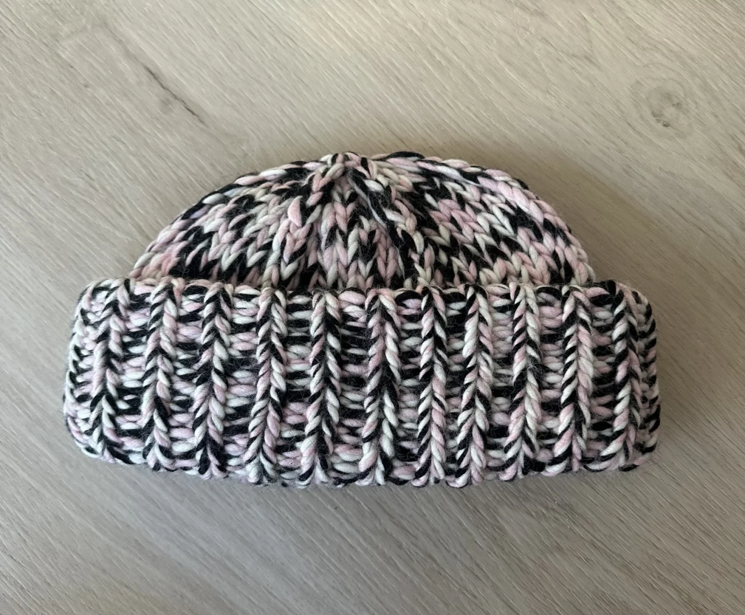 Image for Ganni Pink Woven Handknit Beanie