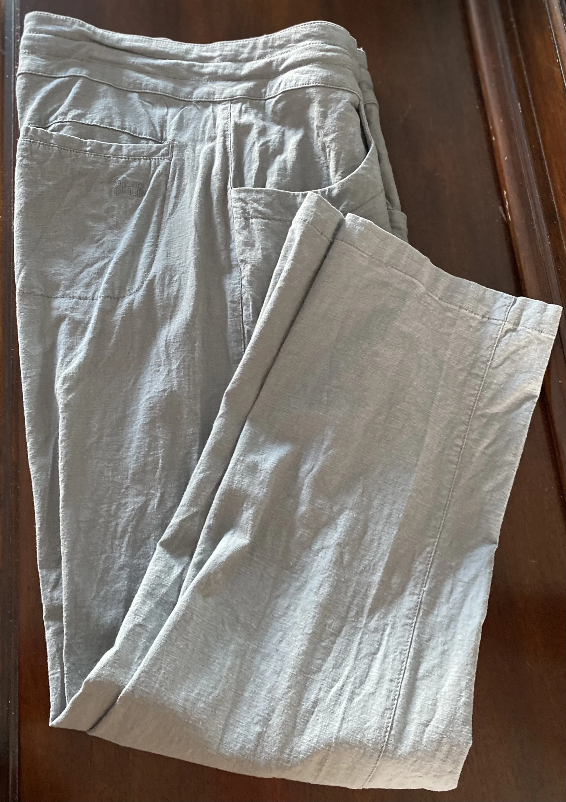 Pantalon lin gris Chlorophylle seconde main