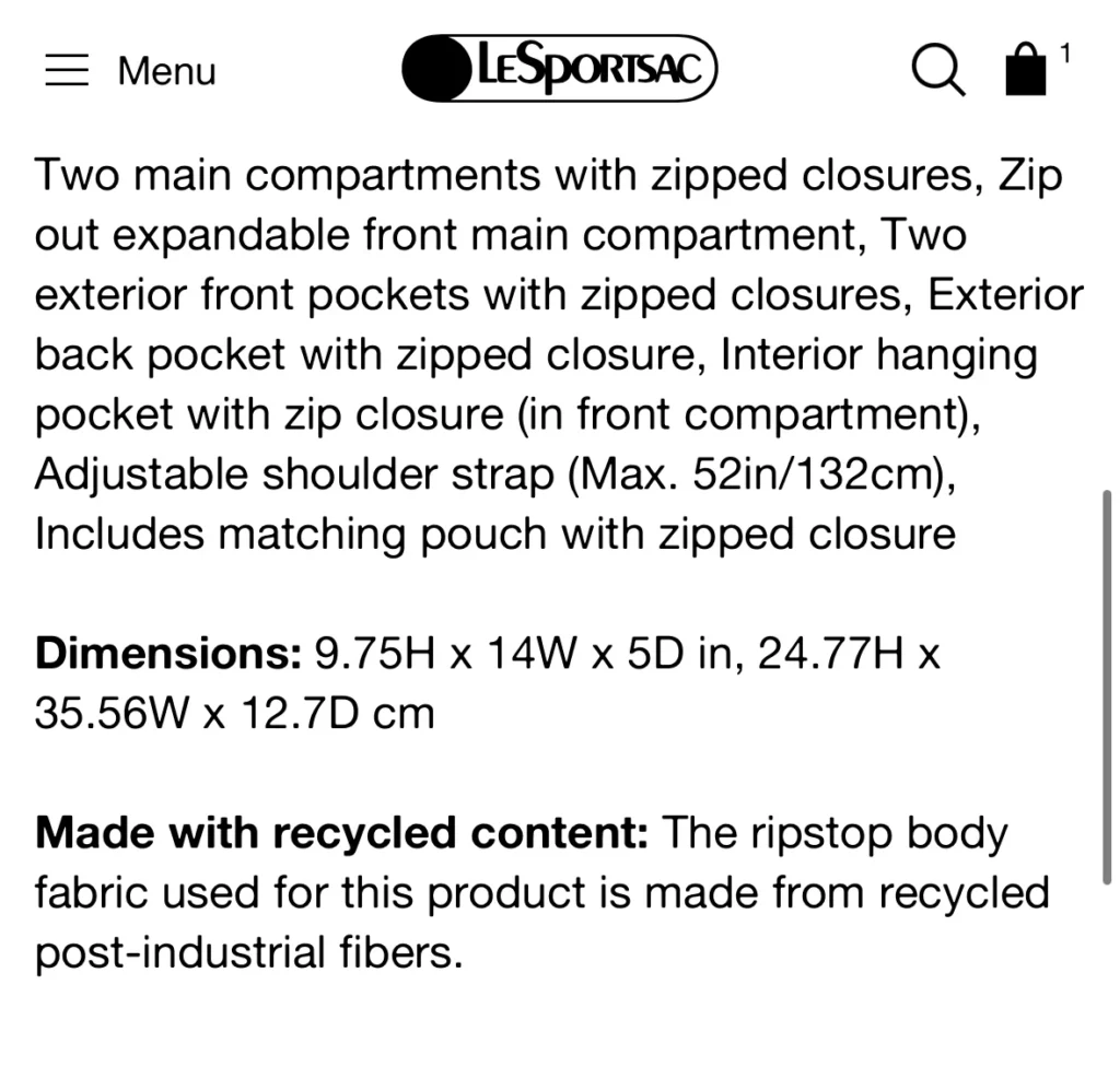 Image for LeSportSac Deluxe Everyday Bag