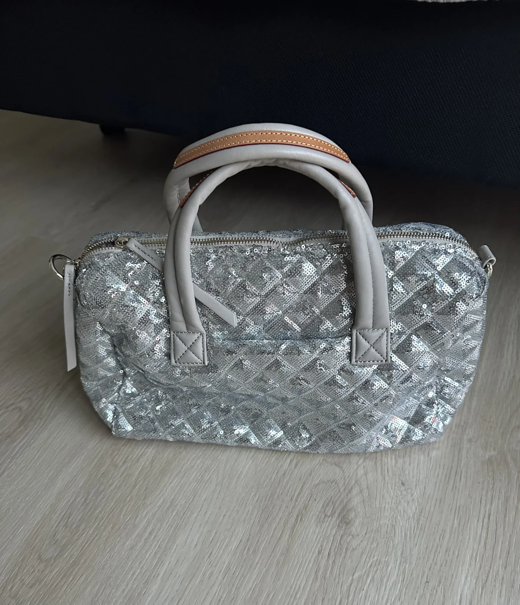 Image for MZ Wallace Ice Sequin Medium Satchel