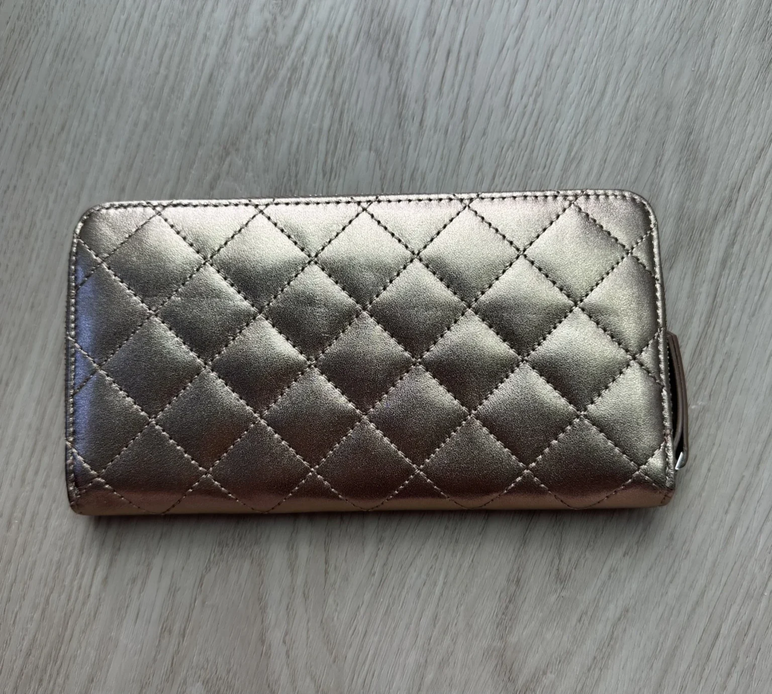 Image for MZ Wallace Metallic Leather Long Zip Wallet
