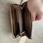 Thumbnail for MZ Wallace Metallic Leather Long Zip Wallet