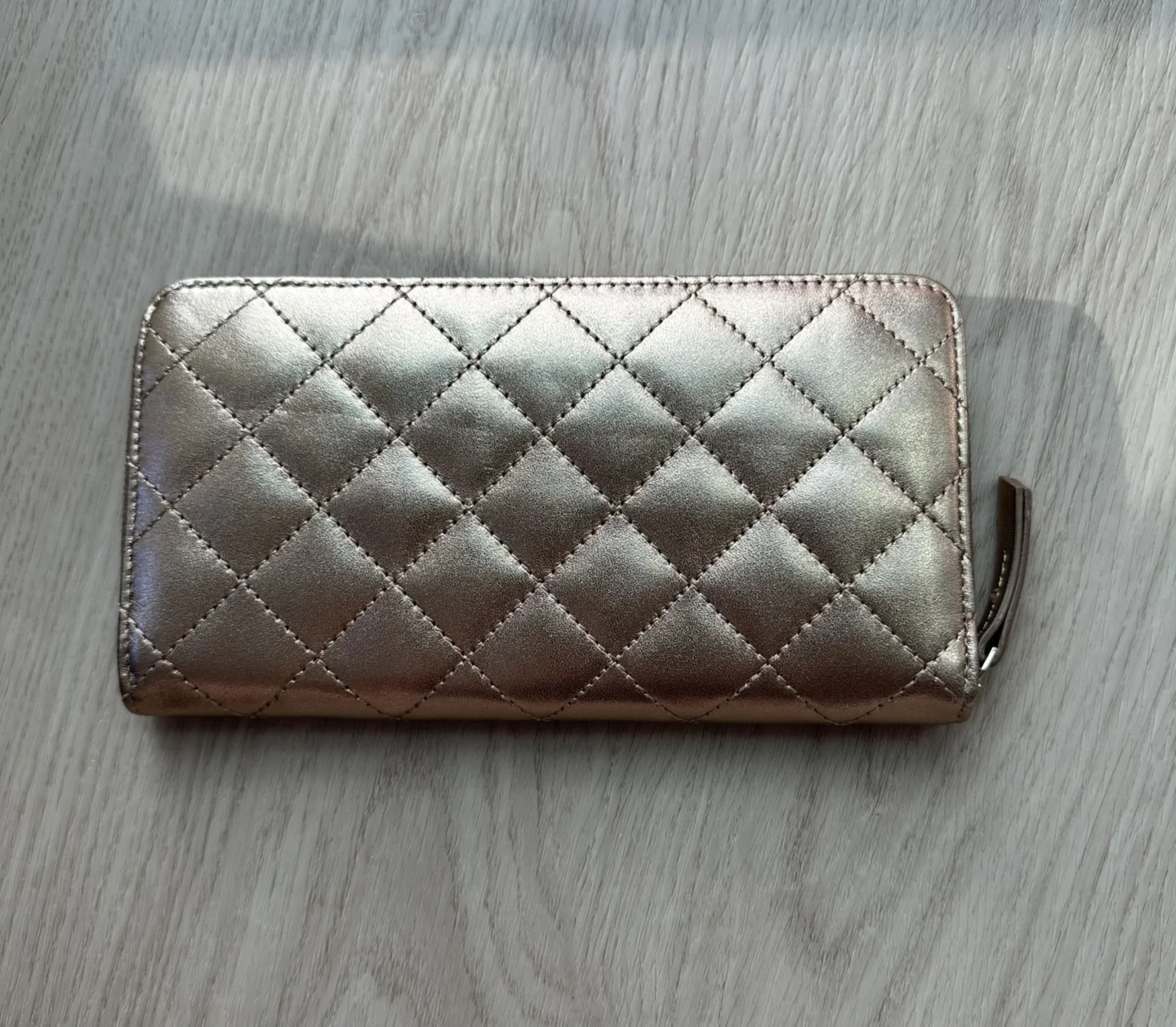 Image for MZ Wallace Metallic Leather Long Zip Wallet