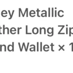 Thumbnail for MZ Wallace Metallic Leather Long Zip Wallet