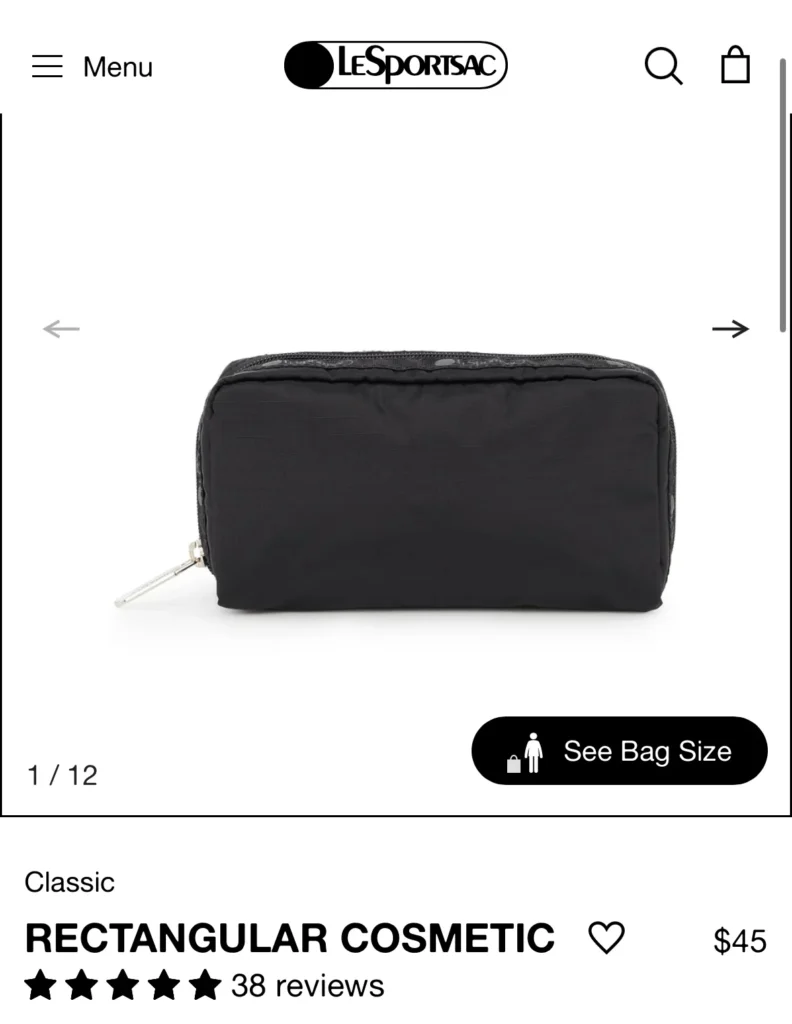 Image for LeSportRectangular Cosmetic Bag