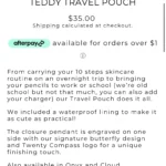 Thumbnail for Twenty Compass Cloud Travel Pouch
