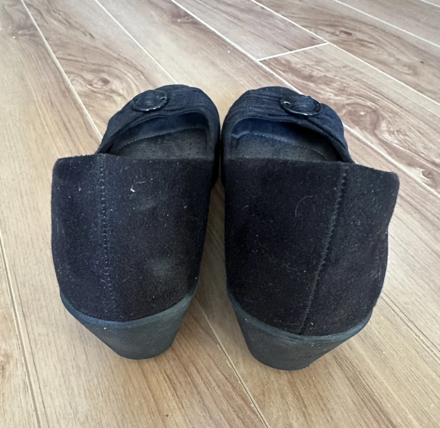 Image for Black Wedge Heels 6