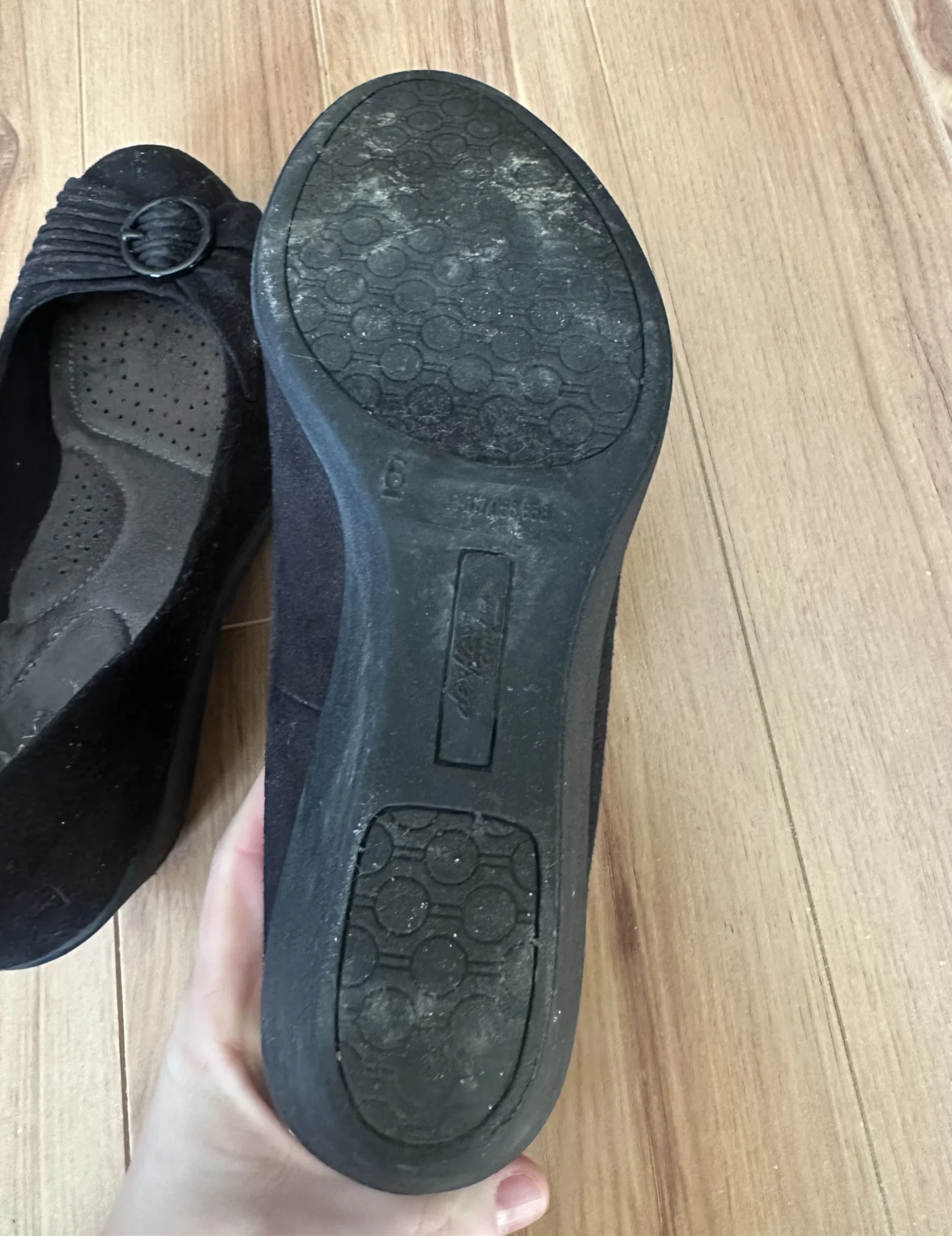 Image for Black Wedge Heels 6