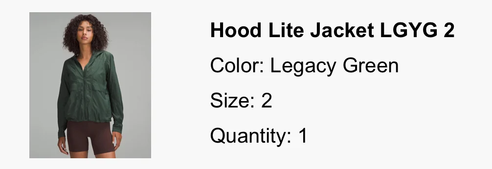Image for Lululemon Hood Lite Jacket 2