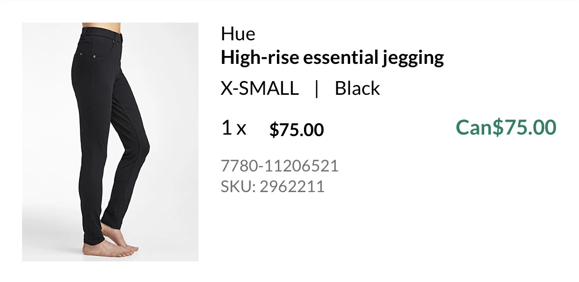 Image for Hue High-Rise Essential Jeggings XS